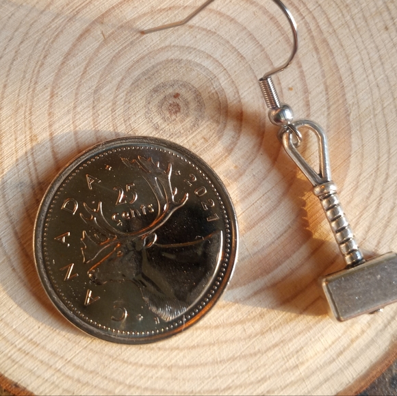 Thor Style Hammer Earrings - Picture 3 of 3